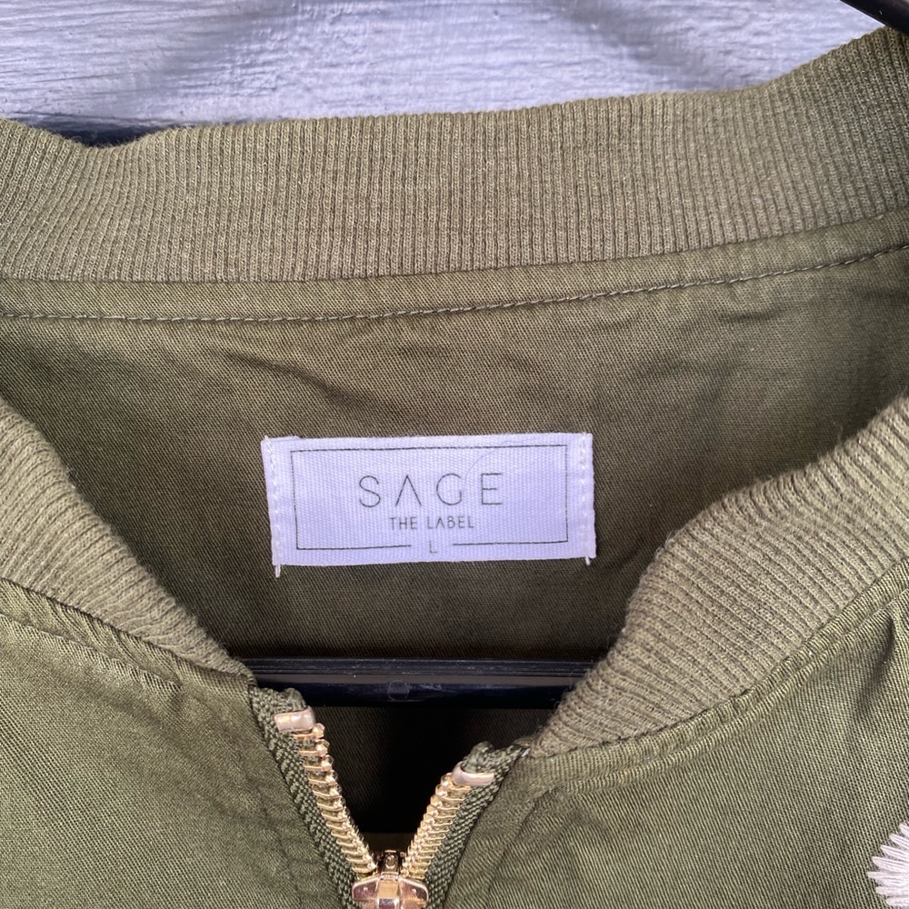 Sage The Label Embroidered Bomber Jacket - image 3